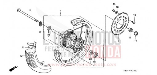 ROUE ARRIERE XR125L3 de 2003